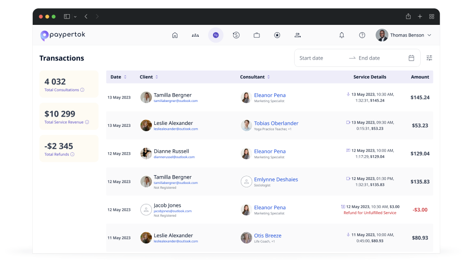 Automated Consultant Payouts